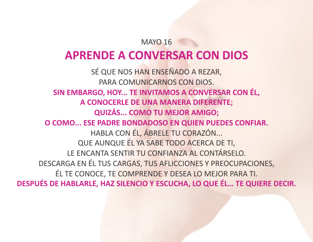 Aprende a conversar con Dios